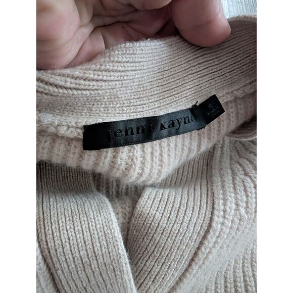 Jenni Kayne Cashmere Cocoon Cardigan in the color Oatmeal/Ivory, Small (A8) - Picture 3 of 5